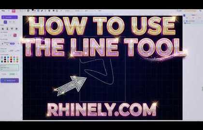 How to Use the Line Tool in Rhinely for Custom Rhinestone Shapes