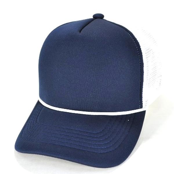 Plain 5 Panel Sponge Trucker Cap 2 Color Mesh