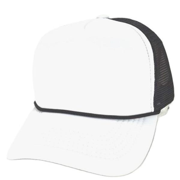Plain 5 Panel Sponge Trucker Cap 2 Color Mesh