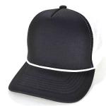 Plain 5 Panel Sponge Trucker Cap 2 Color Mesh