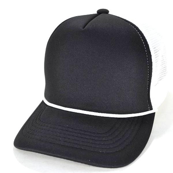 Plain 5 Panel Sponge Trucker Cap 2 Color Mesh