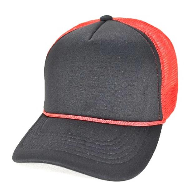 Plain 5 Panel Sponge Trucker Cap 2 Color Mesh